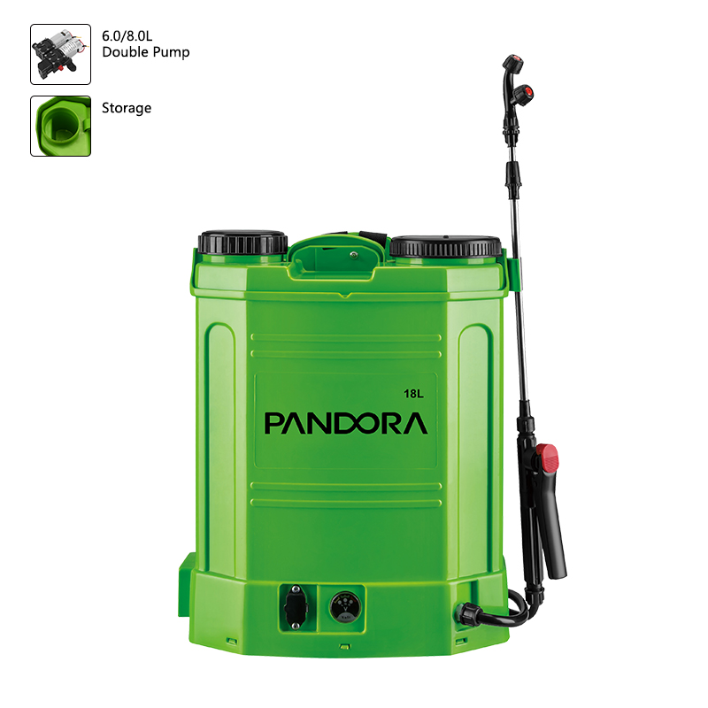 Pandora 16L 18L 20L Double Pump Sprayer Knapsack Sprayer Battery Agriculture Spray Machine